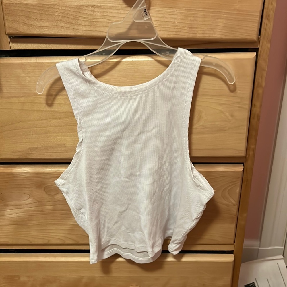White tank top.